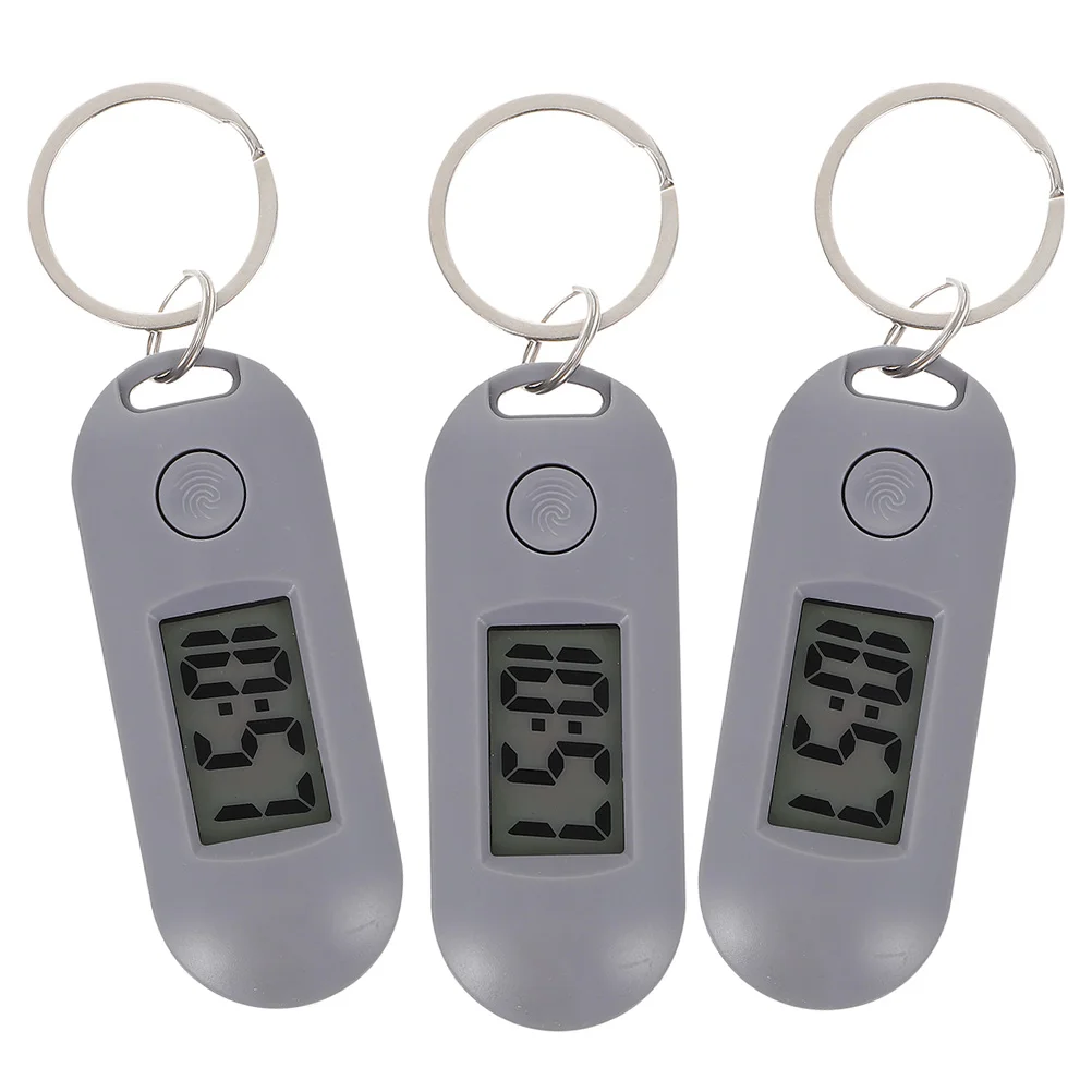 3 Pcs Key Chain Watch Ring Student Electronic Watches Pocket Keychain Plastic for Kids Nurse Examination