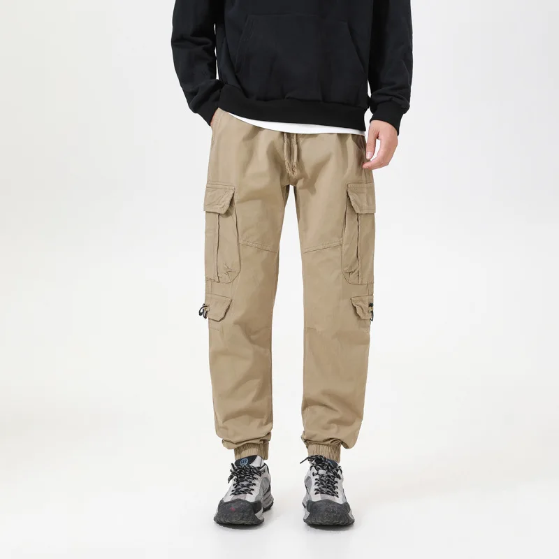 

2025 New Men's Trendy Fall Streetwear Multi-Pocket Button-Up Cargo Pants High Street Multi-Pocket Cargo Pants