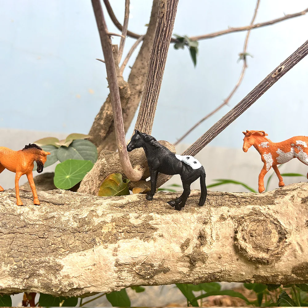 نموذج حصان المزرعة، لعبة نموذج حصان واقعي، نموذج حصان مقلد، مناسب لمشاهد طاولة المزرعة والفروسية، المزرعة