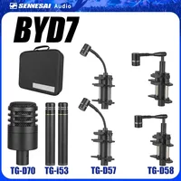 NEW！BYD7 7-Piece TG-I53 D70 D57 D58/Tom Snare Drum Microphone (Metal) Cardioid Mic For Drum Instrument Music Pick Up