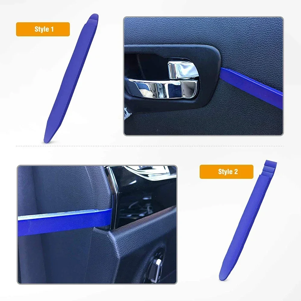 Car Panel Removal Set 5-Pcs Multifunctional Without Scratches Disassembly Panel and Audio Auto Door Trim Removal Tool Kit Blue