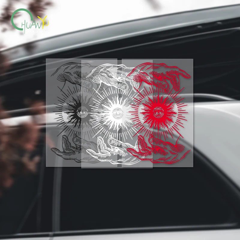 Personalisierte Zurückhaltung Augendekoration Autoaufkleber Wasserdichter reflektierender Aufkleber für Automobile und Motorräder, um Kratz zu bedecken