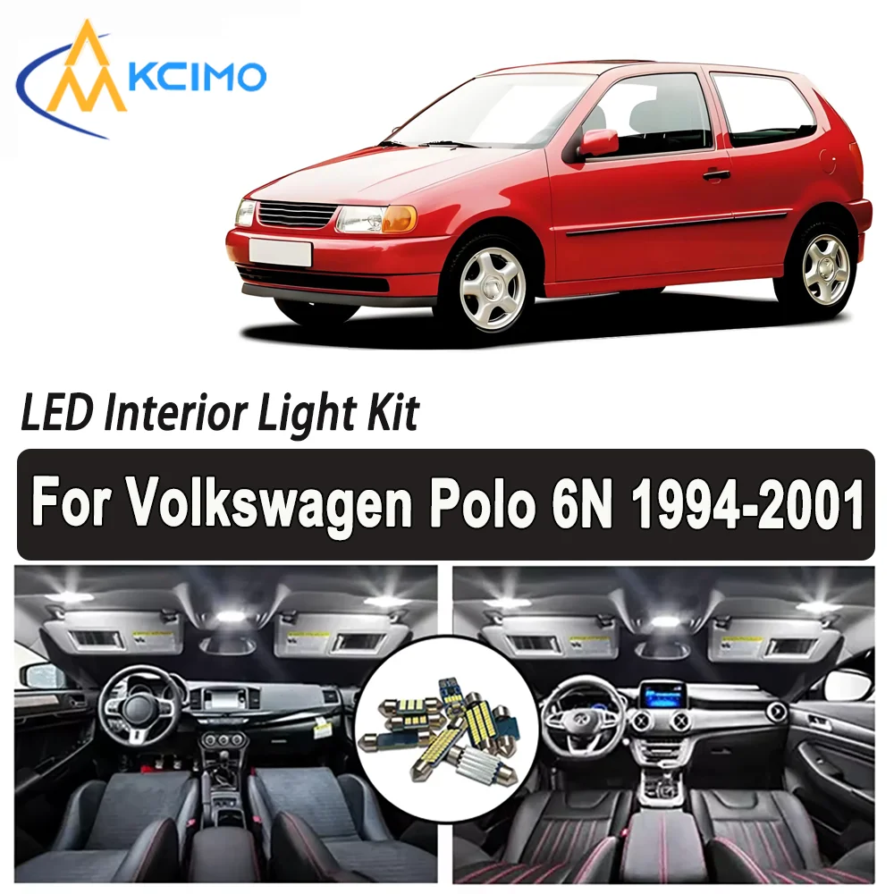 

Kcimo LED For Volkswagen Polo 6N 1994-2001 Premium Bright LED Interior Dome Map Trunk Light Kit Car Led Lamps Canbus Car LED