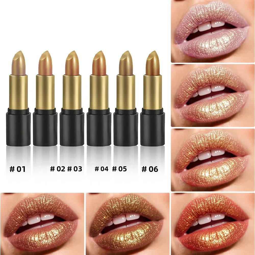 Long Lasting Lipstick Moisturizing Waterproof Non Transfer Shimmer Pearlescent Glossy Lip Gloss