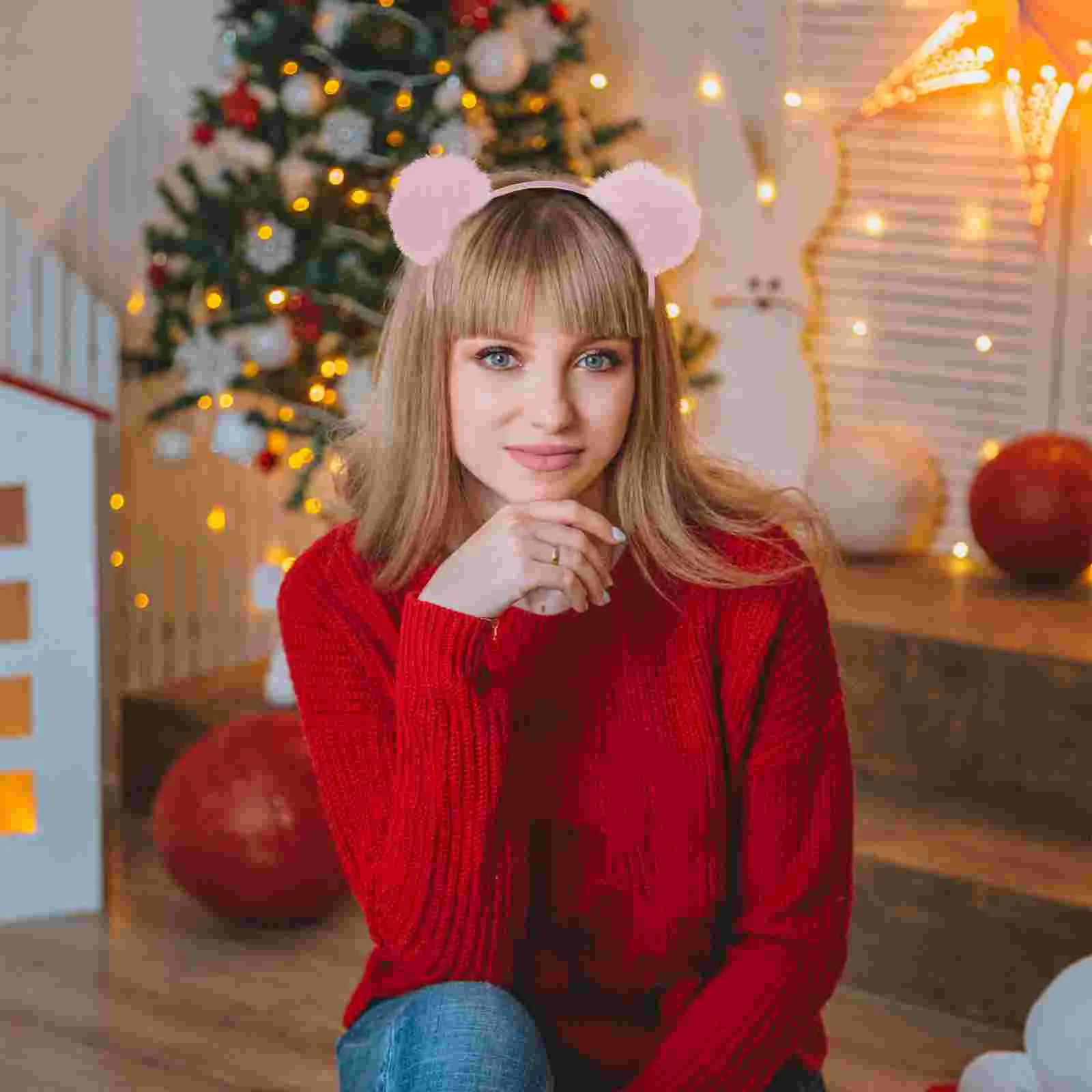 Katzenohren Fell Stirnband Rot Party Haarband Leicht Karneval Cosplay Zubehör Foto Requisite Urlaubsgeschenk Einfach zu tragen