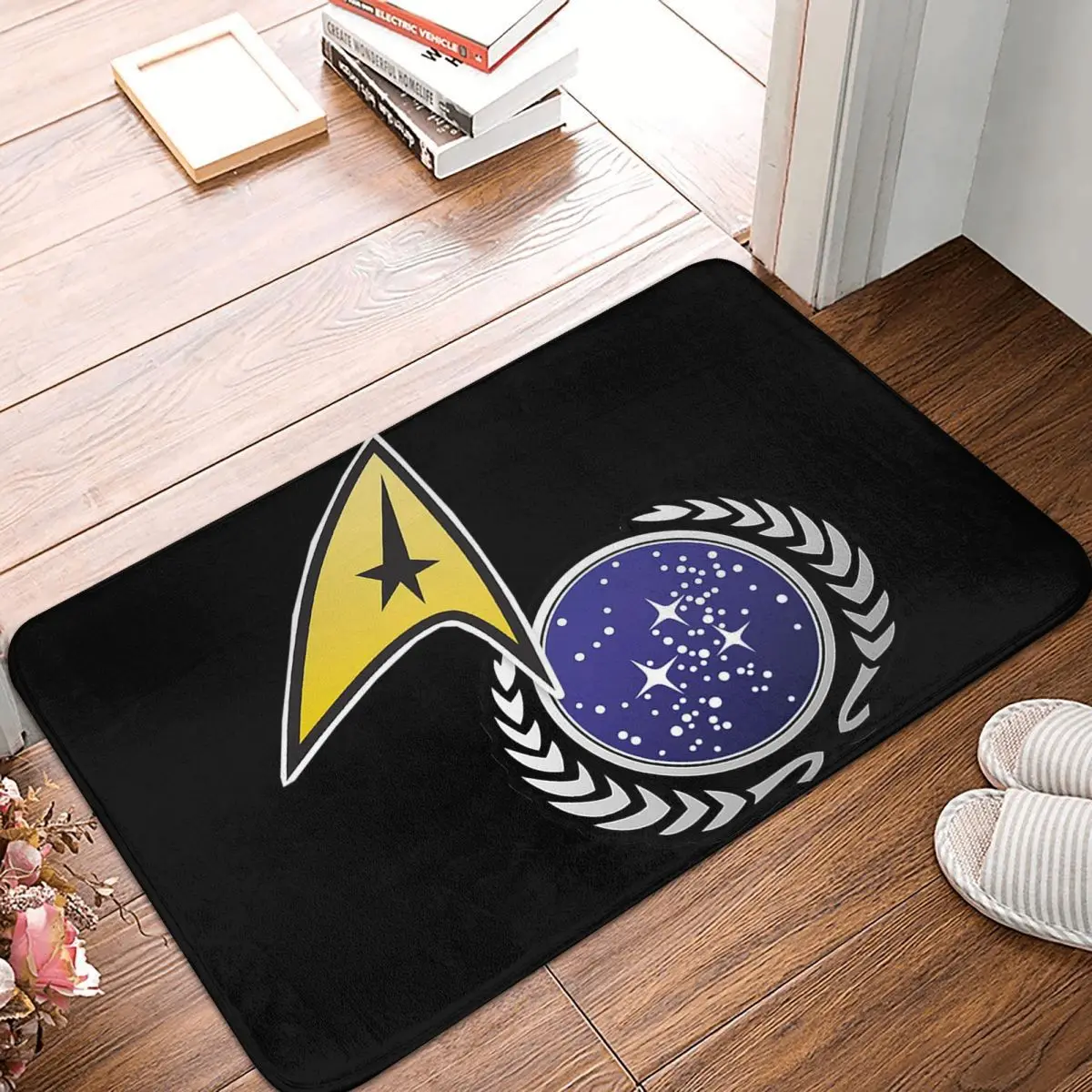 Star Treks Science Fiction TV Series Doormat Kitchen Entrance Home Floor Mat Anti-slip Carpet Rug for Balcony Footpad Mats