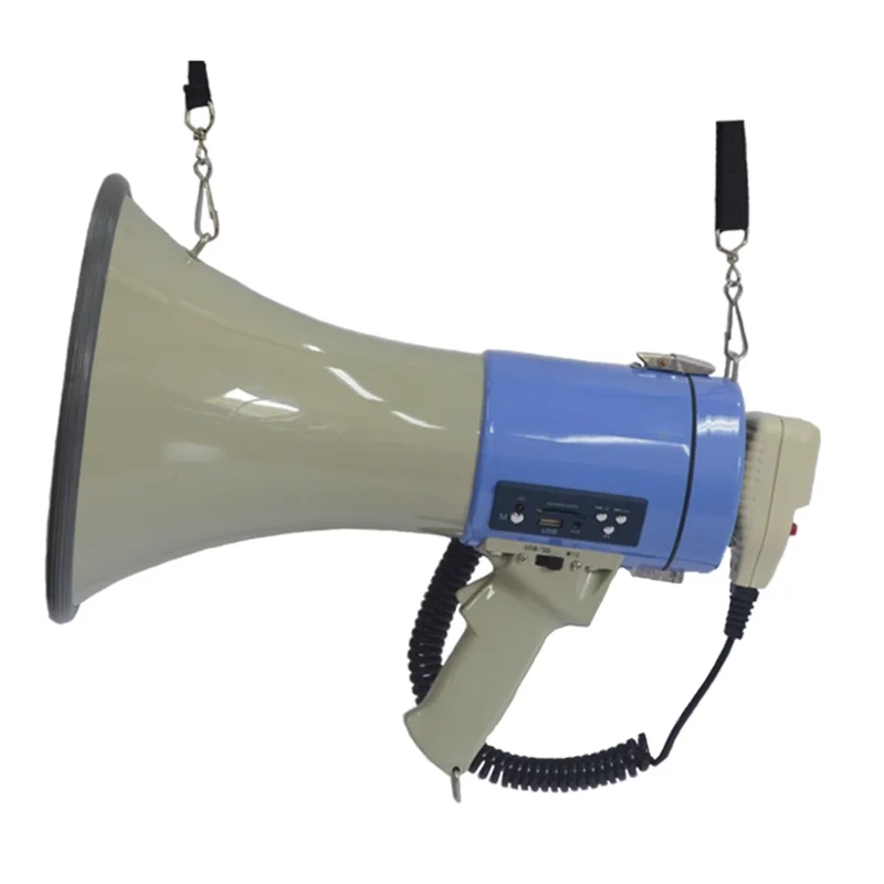 Brand New Portable Professional Large Bell Voice Recording Megaphone with Detachable Microphone