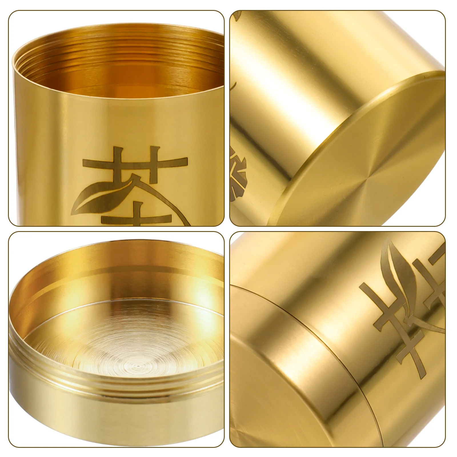 

Brass Tea Storage Container Airtight Seal Canisters with Lids Containers Travel