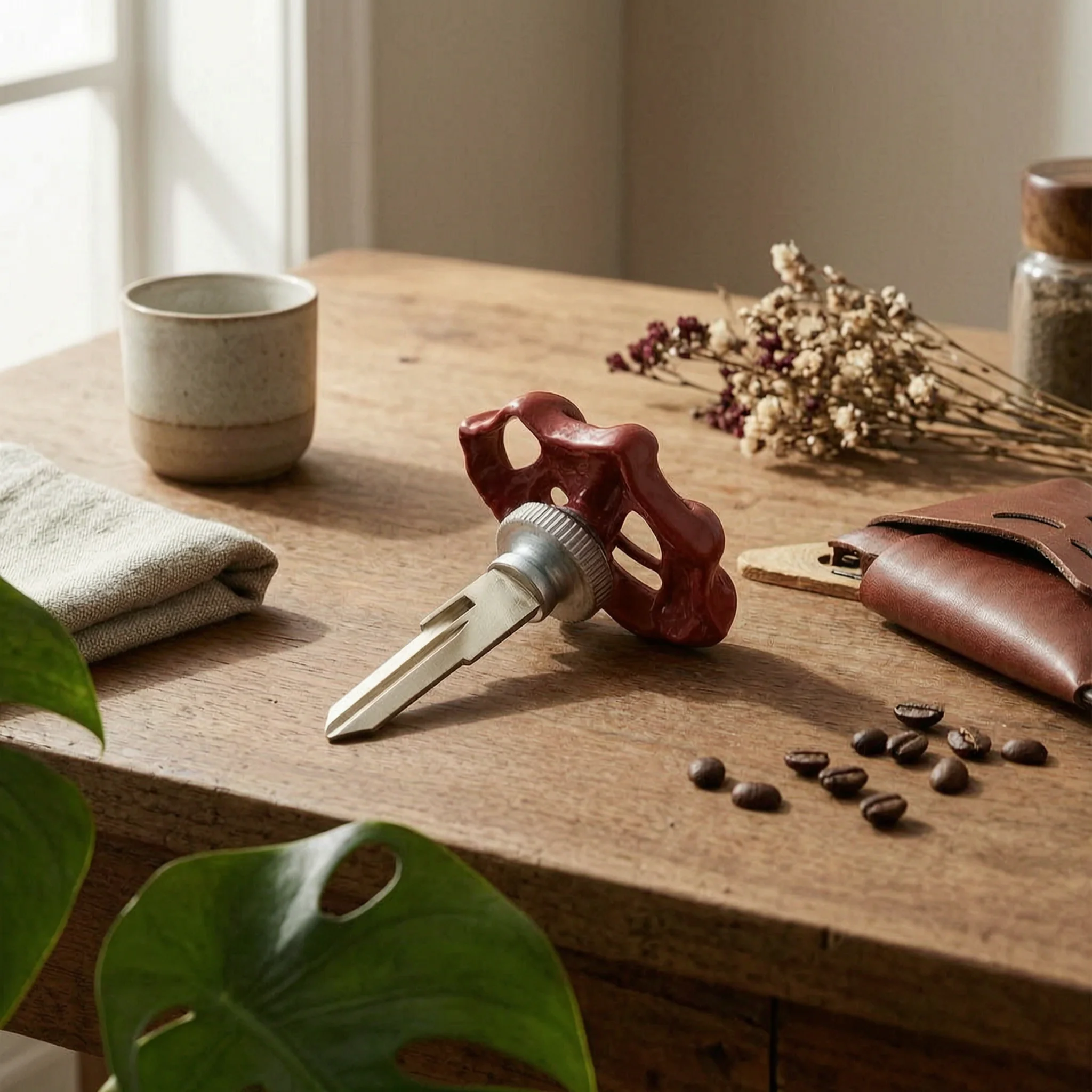 

Valve-Wheel Key Blank Industrial Style Retro Key Blank Small Decor Solid Hanging Ornament