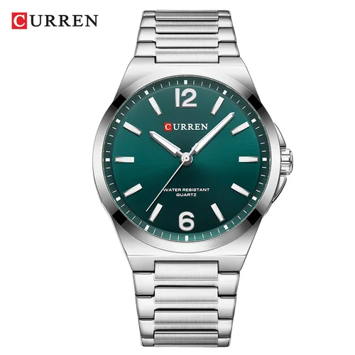 Imagen 2 del producto Reloj CURREN para Hombre con Movimiento de Cuarzo, Resistente al Agua, Luminoso, con Correa de Acero Inoxidable, Relojes de Negocios