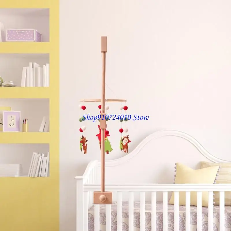 77HD support téléphone portable pour lit en bois naturel, cadre carré, support conception robuste pour berceau bébé,