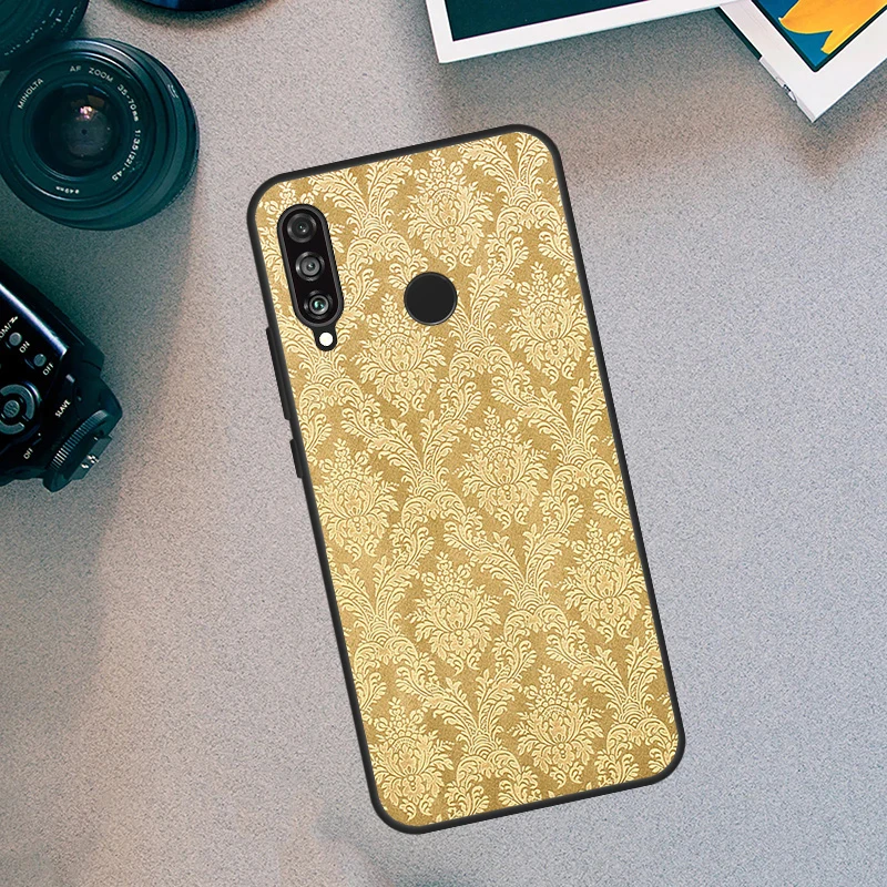 الذهب نمط الأزهار لهواوي نوفا 9 10 SE 8i 12i 11i 12s Y73 Y72 Y61 Y91 Y90 Y70 Y60 P30 P40 Lite P60 Pro Case