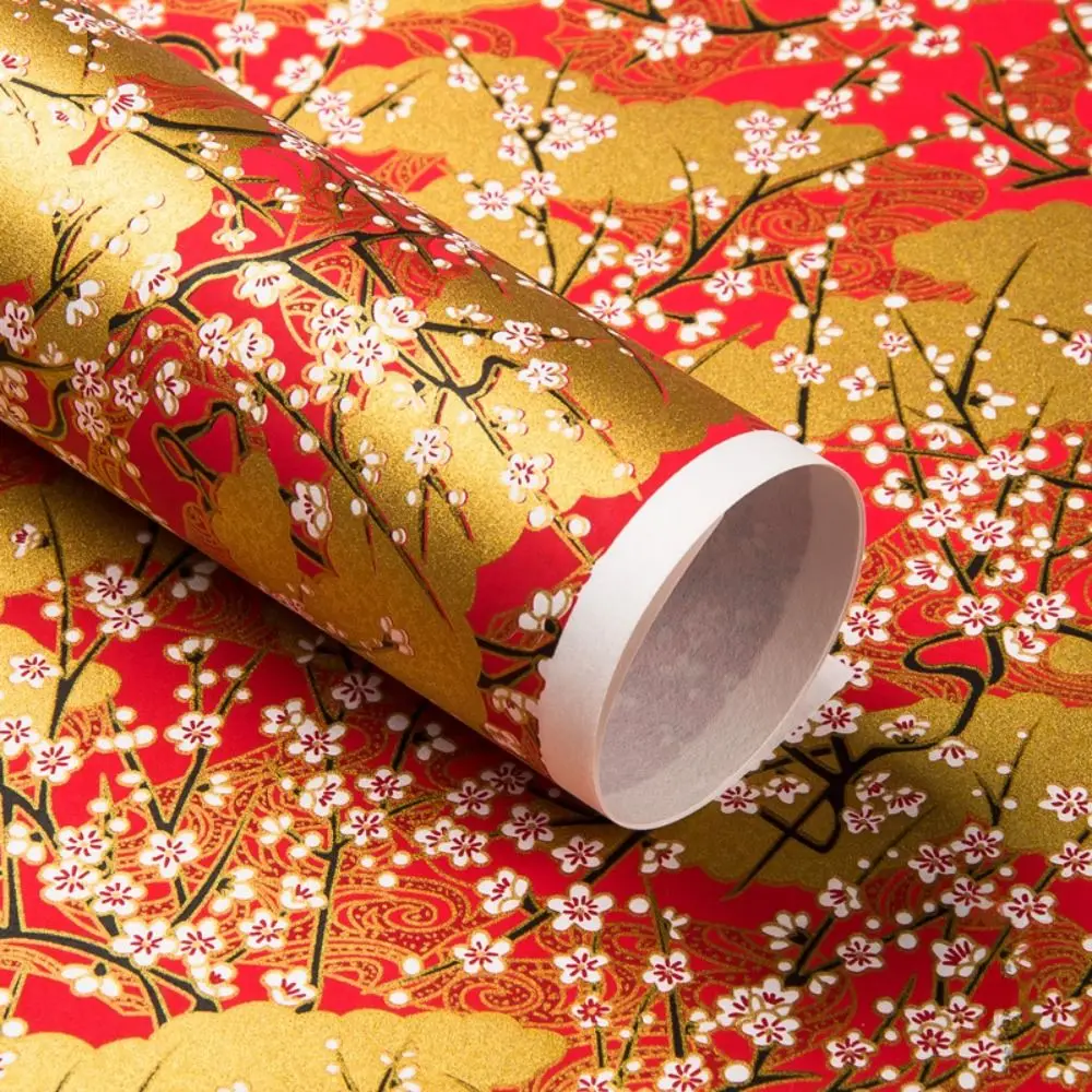 Kunstmaterial Japanischer Stil Geschenkpapier Sakura-Muster 42*58cm Bastelpapier Papierschnitt Origami-Papier Papierschneiden
