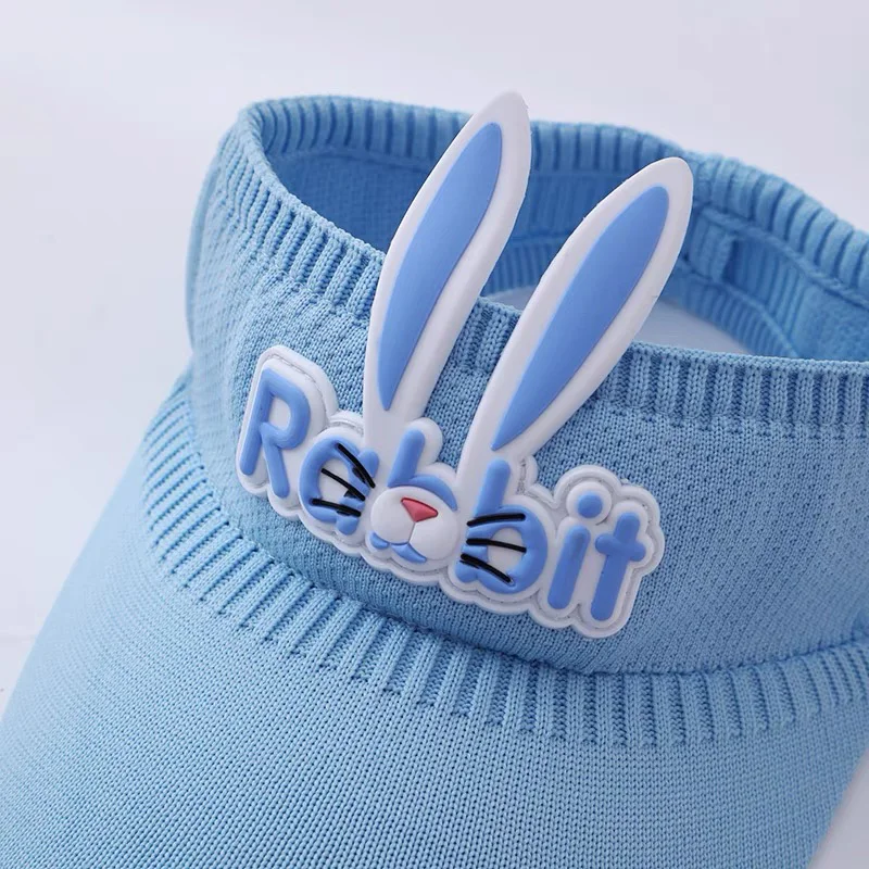 Baby Hat Summer Weave Folding Visor Baby Cap Lovely Rabbit Soft Cute Adjustable Kids Sun Hat For Boys Girls Child Cap 2-8 Years