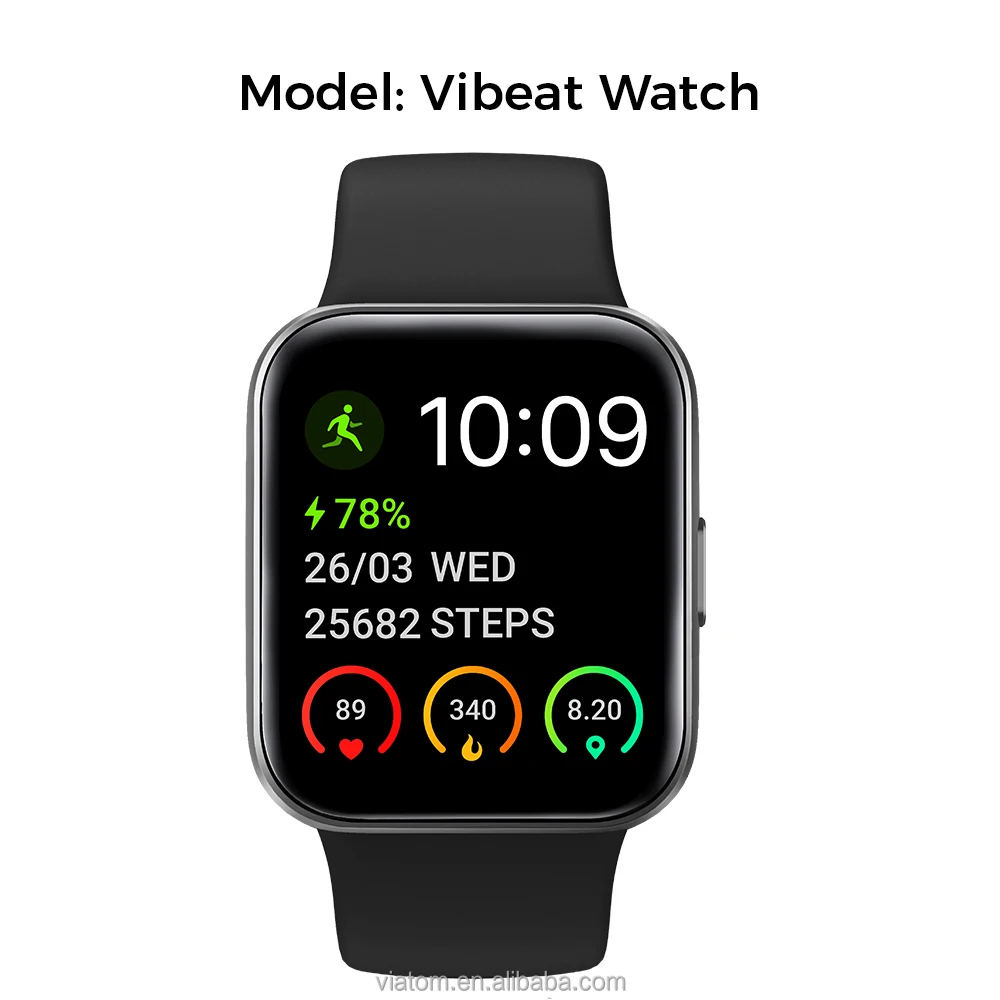 Vibeat Watch 2023 OEM IP68 Waterproof Smart Bracelet Heart Rate  Pedometer Bracelet Fitness Tracker Health Sport Watch