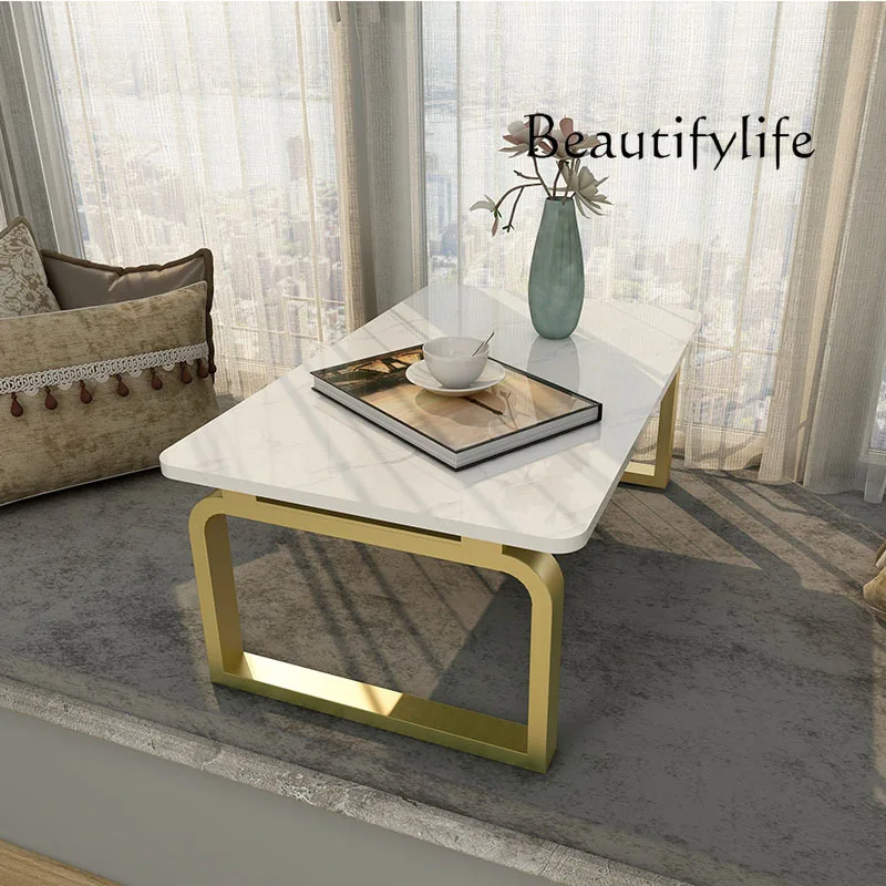 Nordic marble bay window small coffee table light luxury computer table household rectangular tatami  kang  low table