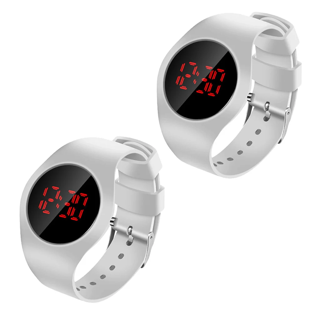 

2Pcs Digital Watch LED Wrist Watch for Teens Adults Clear Bright Display Fashion Sporty Style Comfort Fit Strap Great Gift