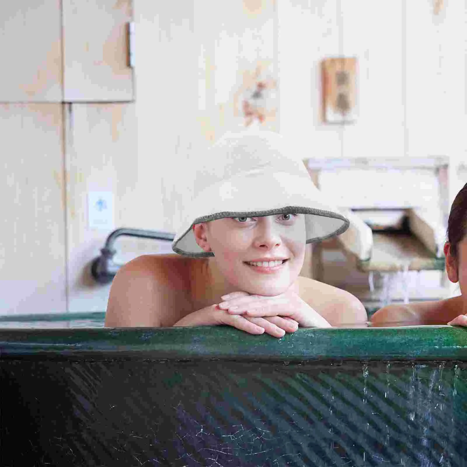 Männer Hüte Wolle Sauna für Frauen Duschhauben Zubehör Absorbieren Wasser Weiß Stilvolle Frauen