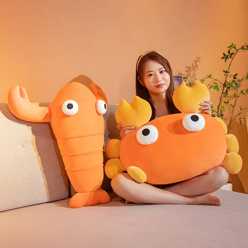 Stuffed Plush Toy Crab Lobster Soft Doll Creative Plush Toy New Toy For Children Throw Pillow Birthday Gift w2137