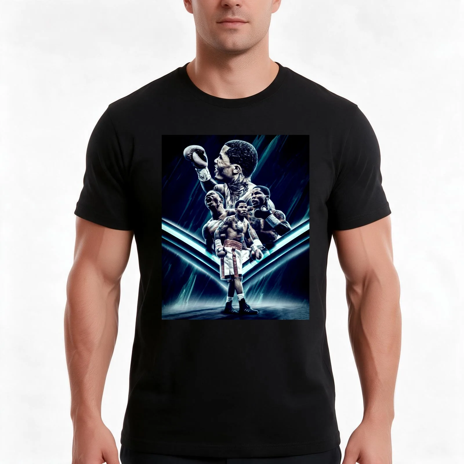 Gervonta davis boxing T-Shirt, Summer Casual Cotton Tee, Oversized Streetwear Tops, Vintage Graphic Print, Unisex Men Women