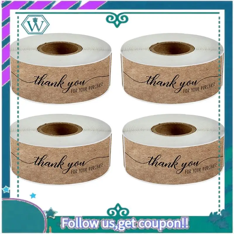 1440Pcs Thank You Stickers Set Kit Thank You Stickers Label Roll Thank You Kit For Envelope Retail Store 75X25mm
