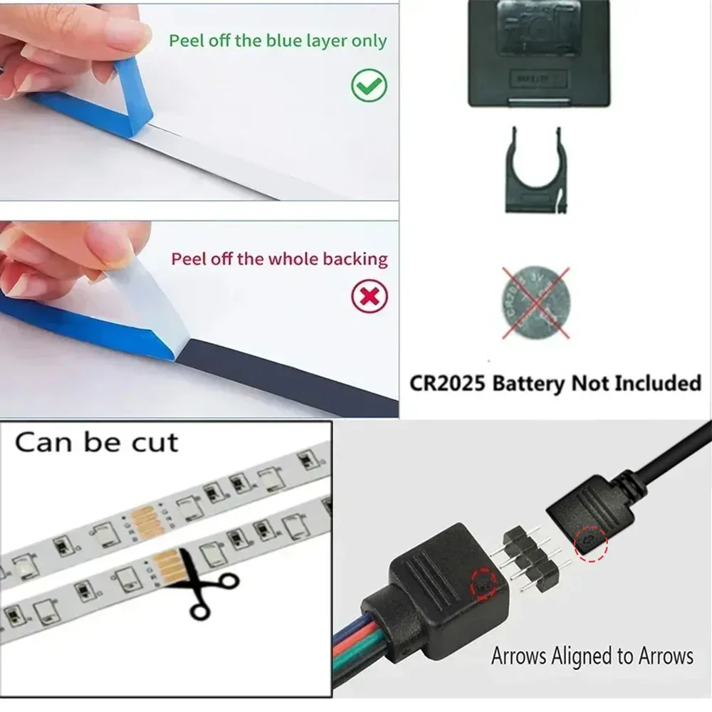 Bande lumineuse LED USB RVB 5050, 16 millions de documents, synchronisation itude, rétro-éclairage TV pour Noël ou TV