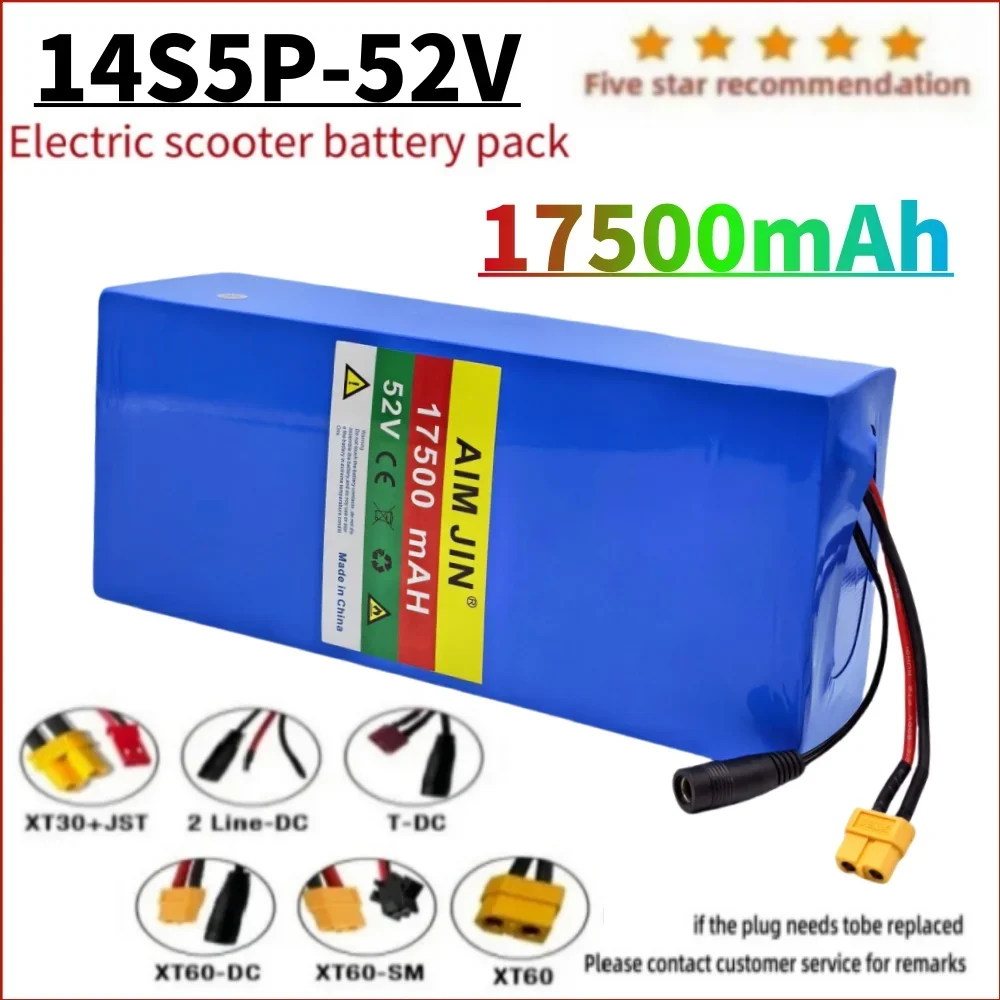 

14S5P 52V 17.5AH 18650 Lithium Battery with BMS for 1500W Devices And Transportation Equipment - Rechargeable Battery