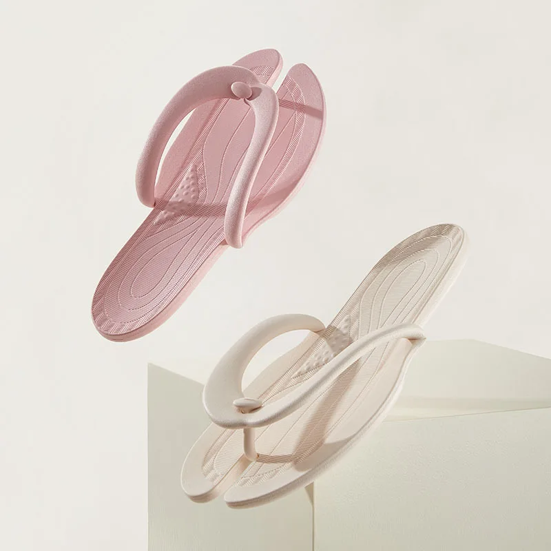 

Складные дорожные тапочки для женщин, летние легкие нескользящие пляжные шлепанцы, портативные тапочки для ванной с мягкой подошвой, унисекс