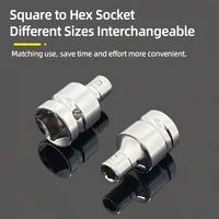 Double Square Head Socket Adapter Converter Reducer Set 1/4 3/8 1/2 Impact Drive Ratchet Wrench Socket Adaptor Repair Hand Tools 4