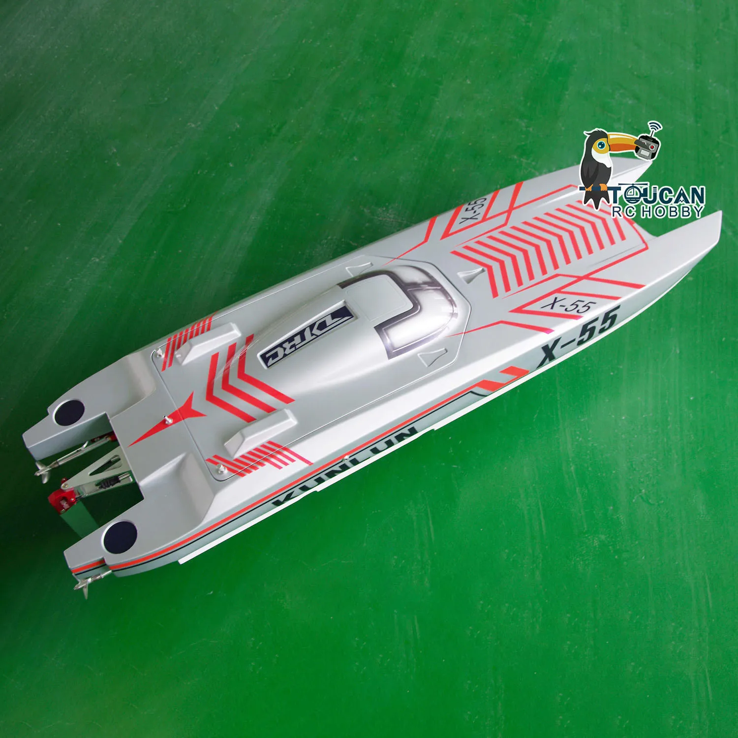 New DTRC X55 Remote Control High-speed Racing Boats 110km/h RC Boat Waterproof ShipToucan RC Hobby Model TH22972