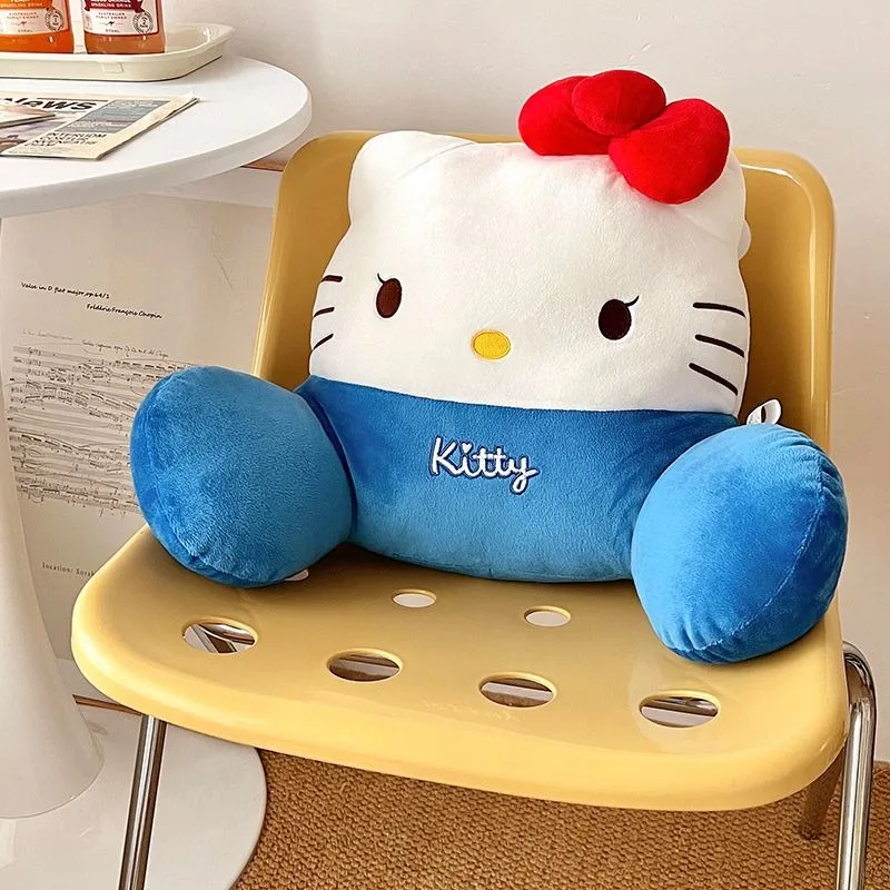 

Kawaii Hello Kitty Sanrio Students Cute Cartoon Comfortable Waist Pillow Car Sofa Cushion Office Lumbar Support Pad for Kids
