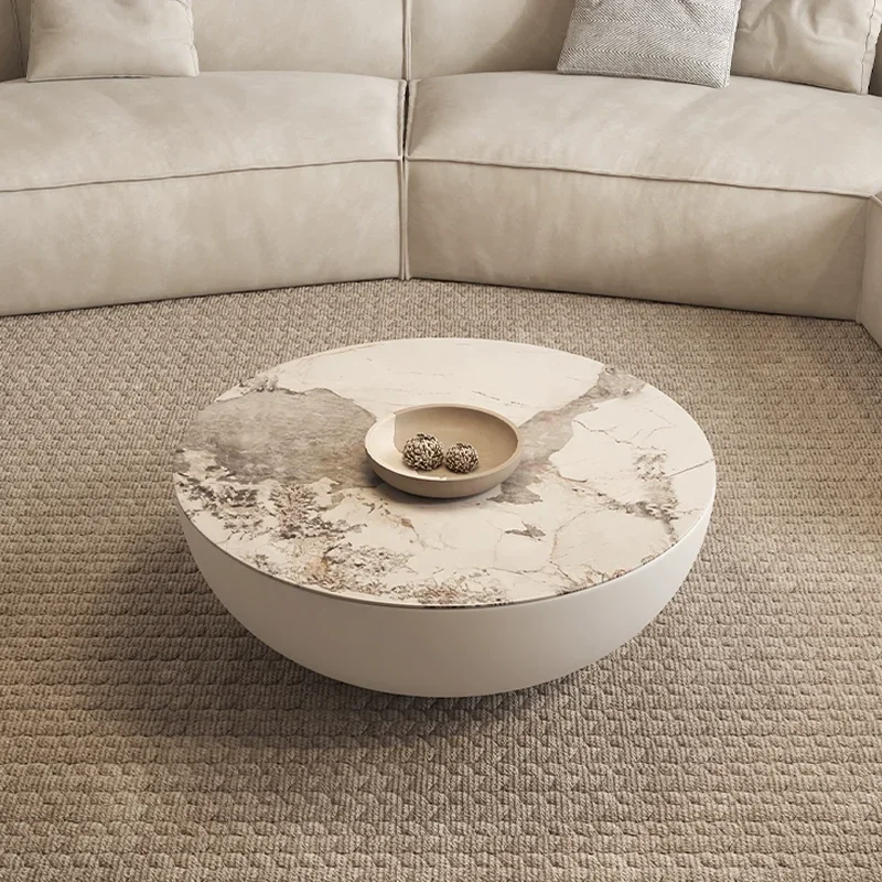 

Новое поступление, Новое поступление, современный круглый креативный полусферный стекловолоконный рок-плита, мраморный верх, чайный столик для гостиницы, квартиры, гостиной