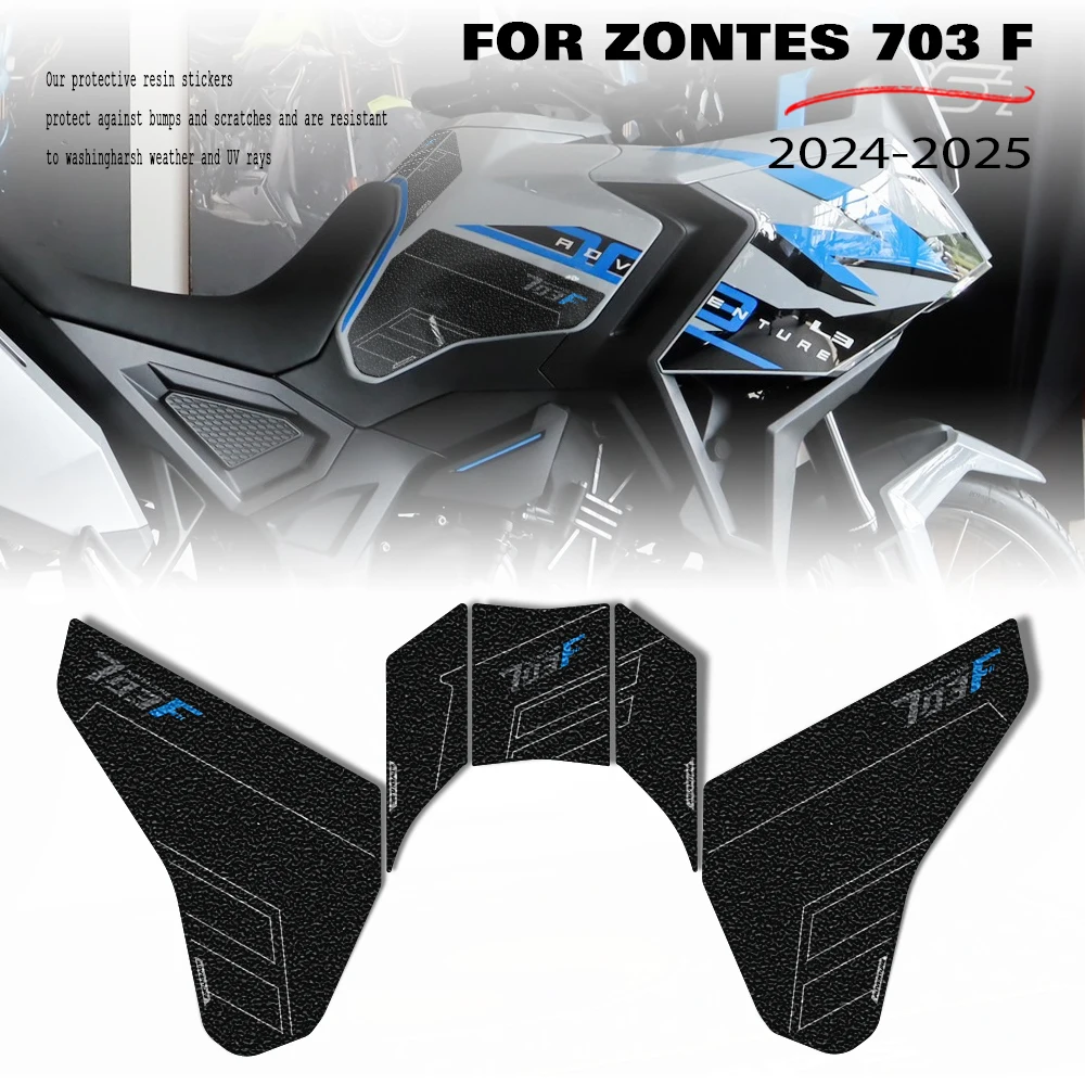 

For Zontes 703F 2025 Tank Pad Anti-Slip Knee Pad Protective Kit Fuel Tank Pad Kit