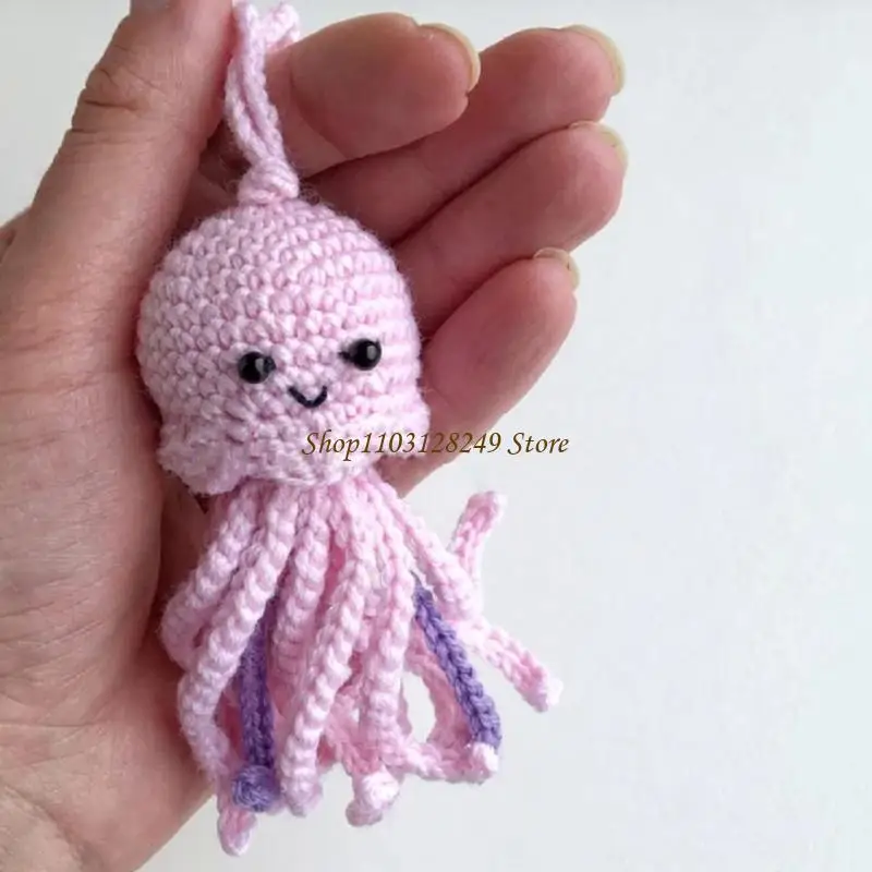 N5KD Hanging Decor Handmade Octopus Ornament for Backpacks Chains Pendant