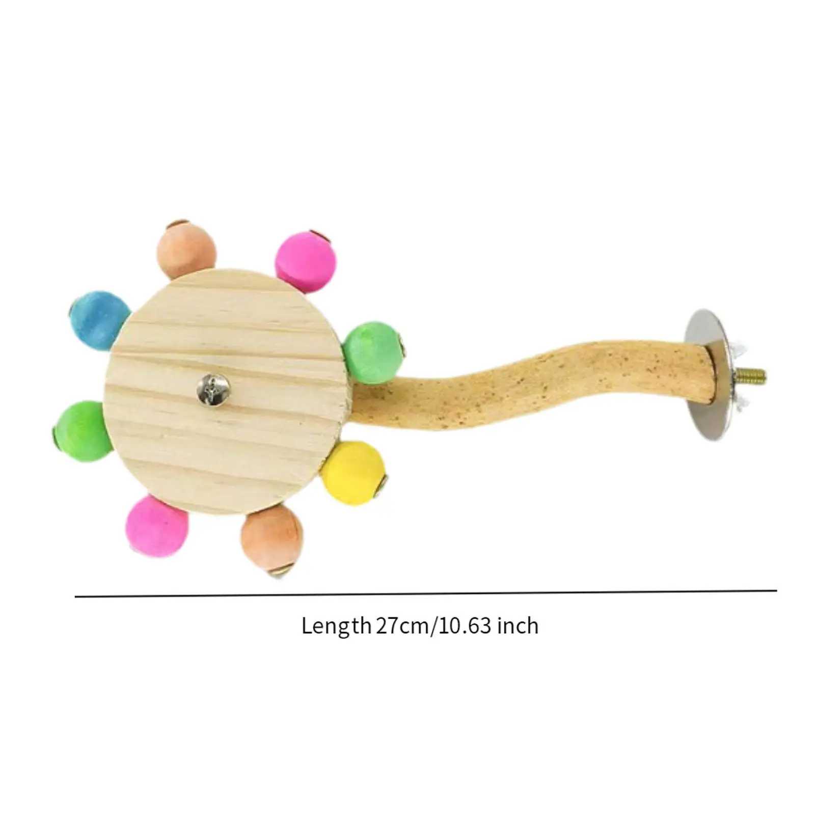 Colourful Parrot Toy Activity Wood Perch Parrot Colorful Toy for Budgerigar