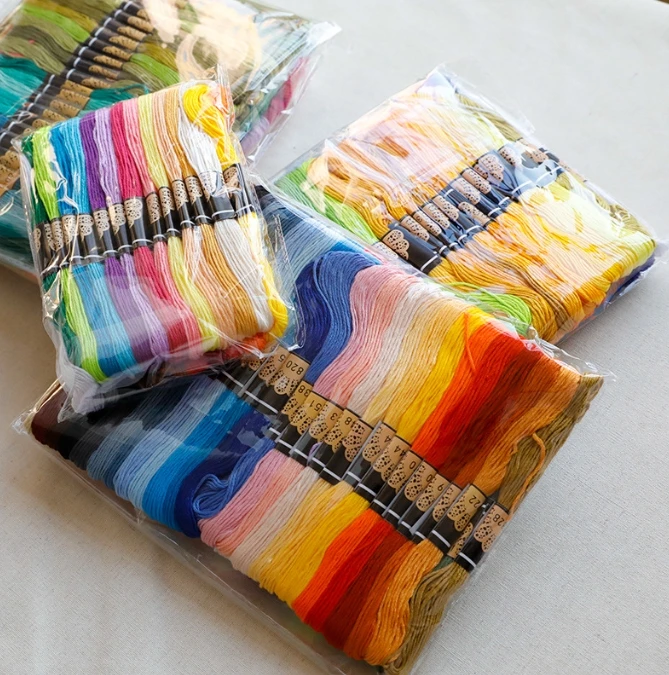 Mix Colors Embroidery Thread Cotton Sewing Skeins Craft Cross Stitch Floss Kit Line DIY Tools Make Bracelets