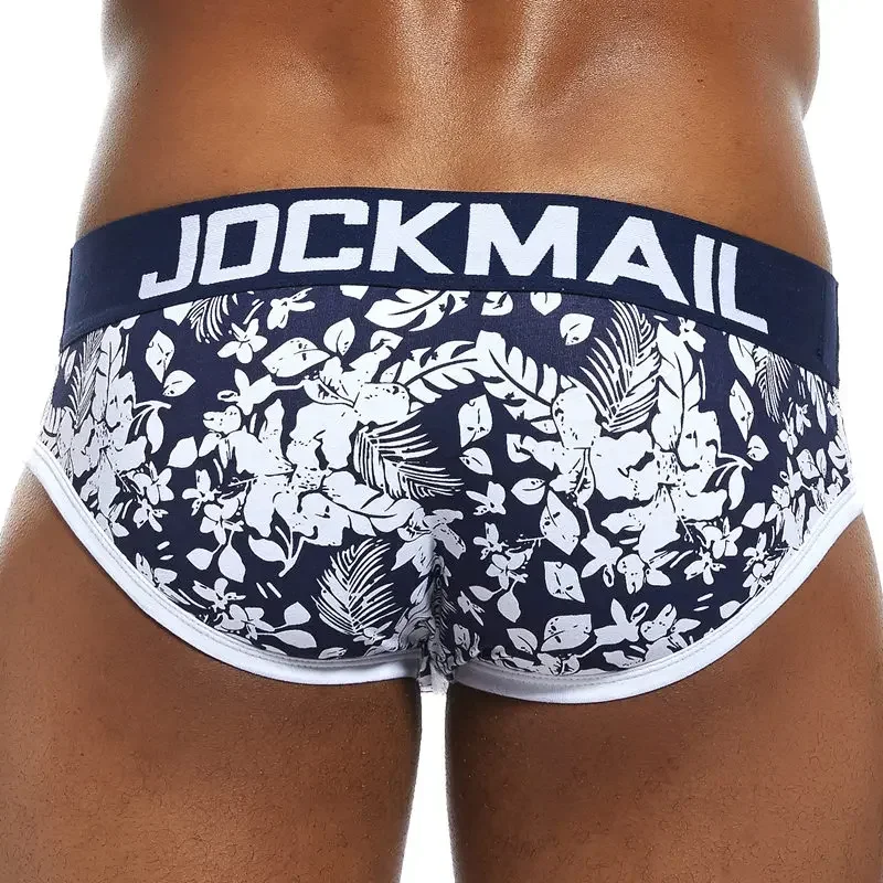 Трусы-боксеры JOCKMAIL мужские с заниженной талией, хлопковое нижнее белье с модным принтом, дышащие шорты, повседневные плавки для геев