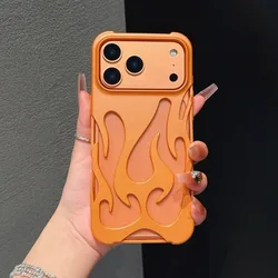 HOCE Creative Fire Hollow Phone Case For iPhone 17 Air 16 15 14 13 12 11 Pro Max Cooling Breathable Shockproof Soft Cover