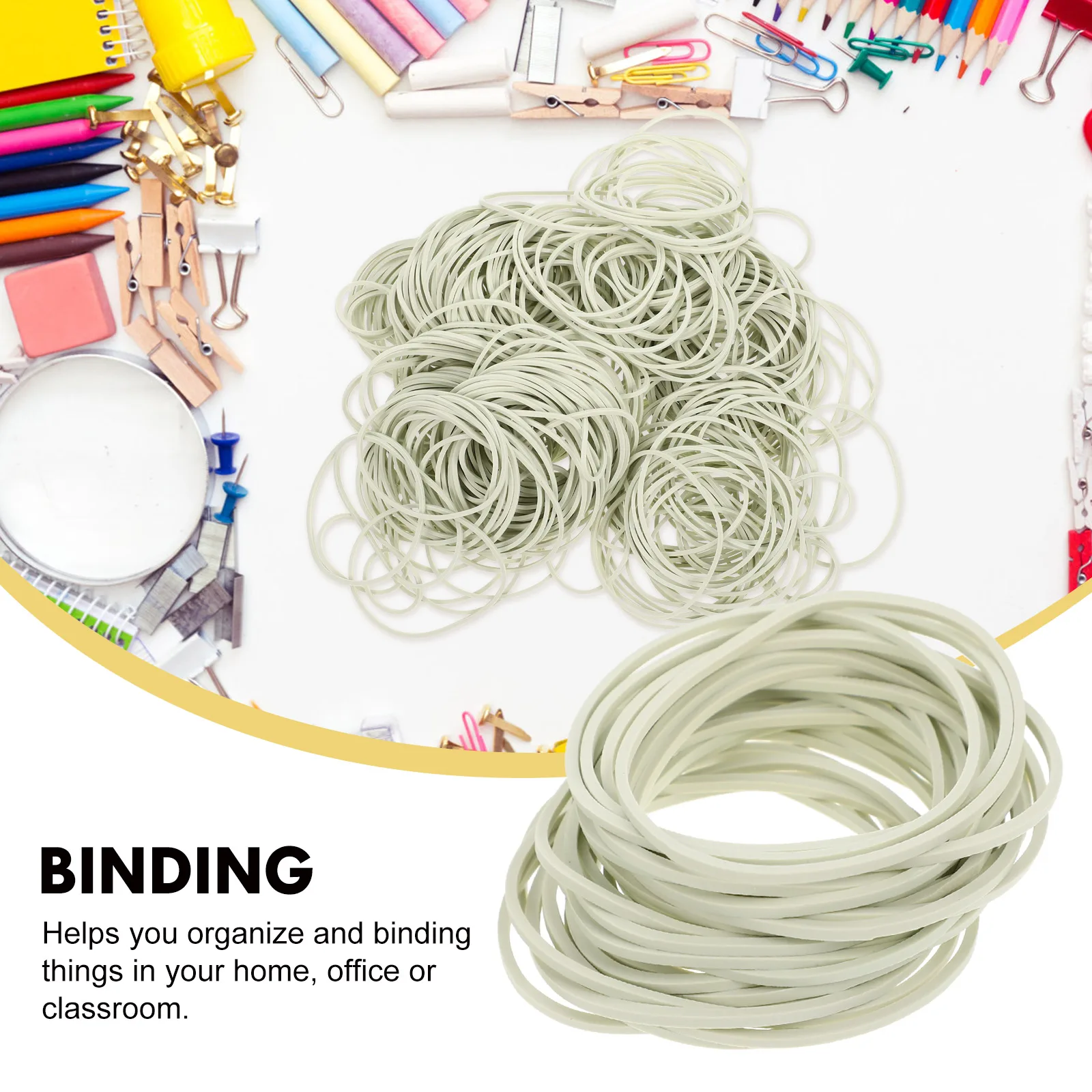 Elastic Binding Bands Rubber Bands Office Home Supplies Multi-Use Large Rubber Rings Binding Solution Organizing