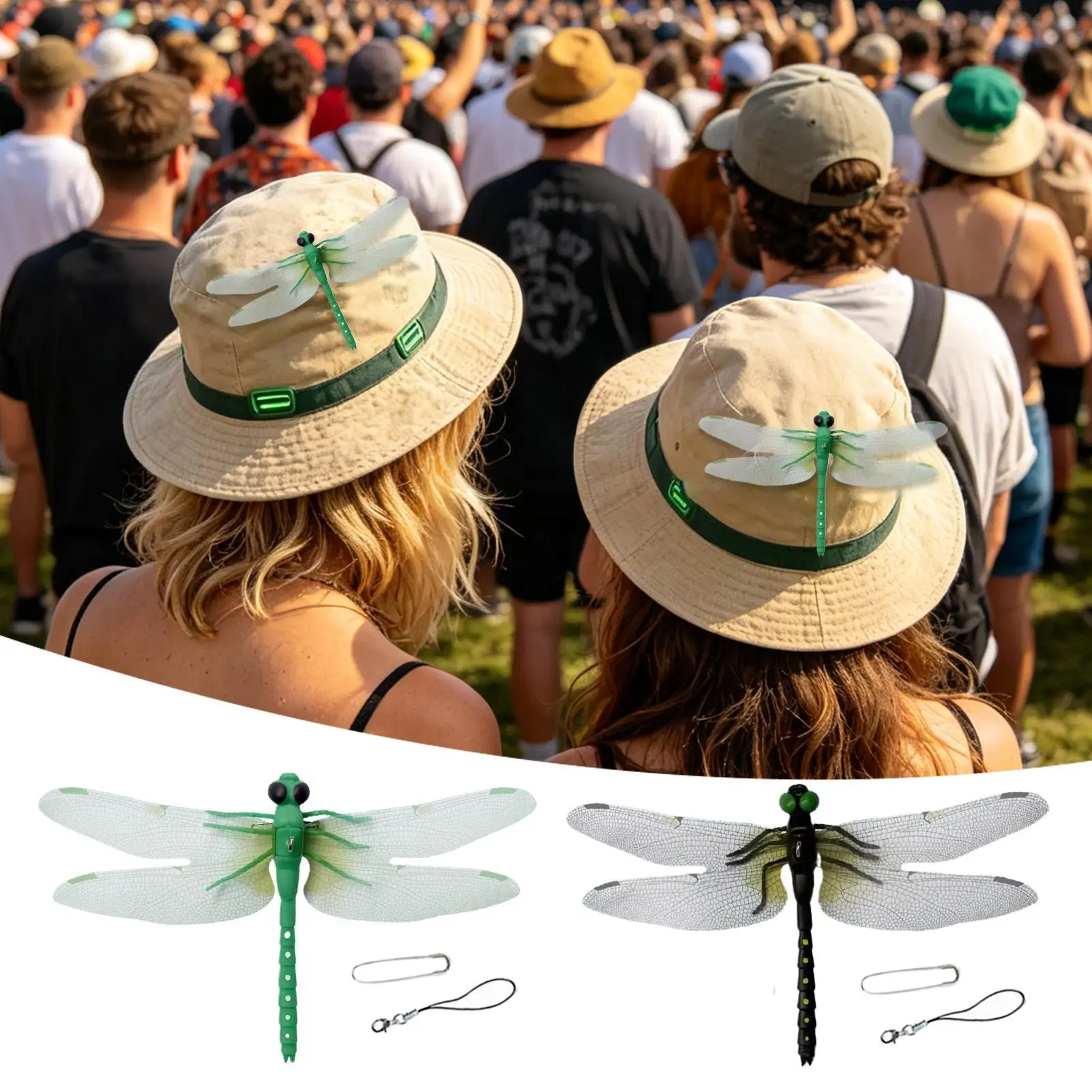 Dragon Fly Clips 3D Artificial Realistic Garden Decor Fly Scare Devices For Patio Yard Balcony Terrace Backyard Park Outdoor