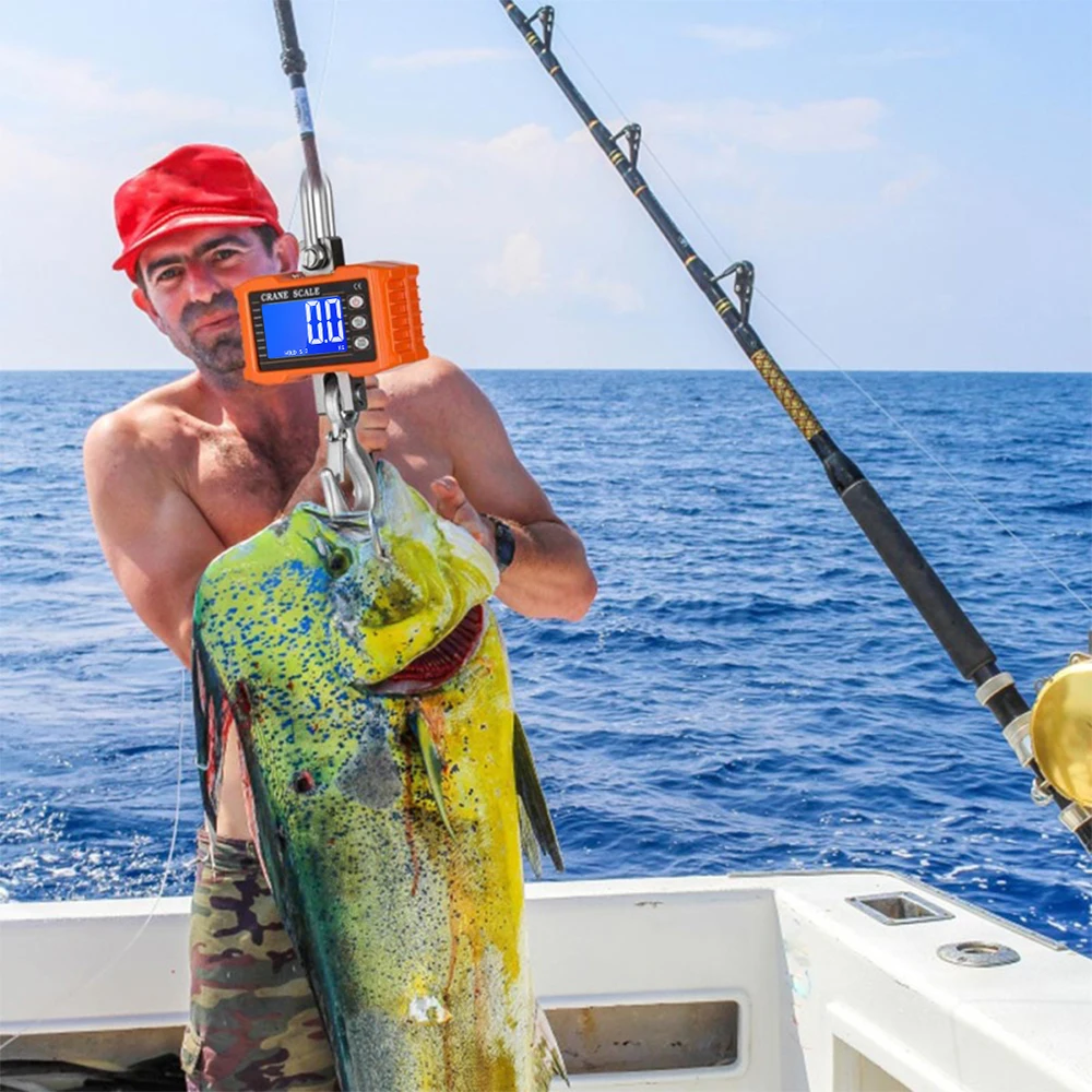 LCD الخلفية الصناعية هوك الموازين مقياس معلق رقمي 1000 كجم/2204lbs المحمولة الثقيلة رافعة مقياس وحدة تغيير/تثبيت البيانات #6