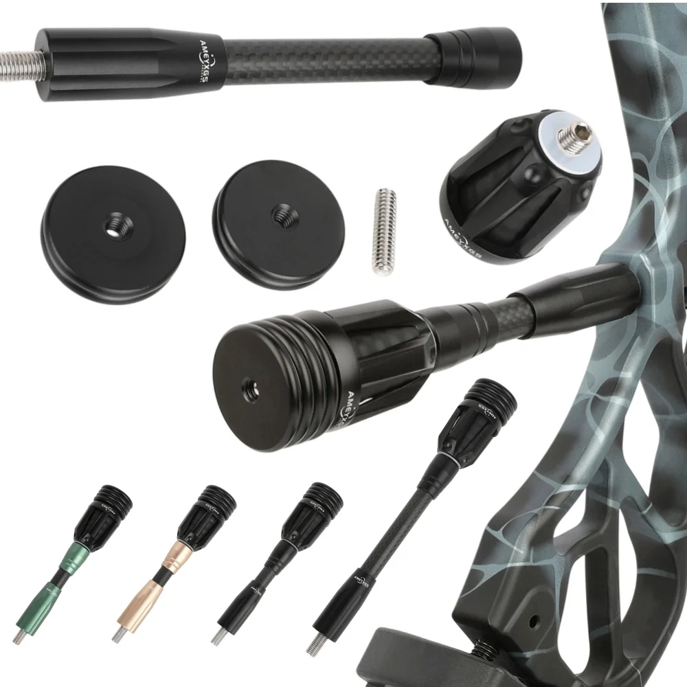 

6"/8"/10"/12" Archery Balance Bar 3k Carbon Fibre Rod Bow Stabilizer for Bow and Arrow Hunting Shooting Target Shock Absorbing