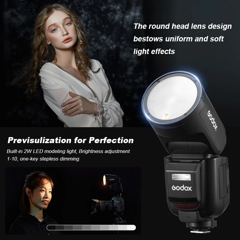 Godox V1 Pro V1Pro TTL литий-ионная вспышка для камеры с круглой головкой, вспышка Speedlite с беспроводной передачей для Canon Nikon Sony Fuji Olympus