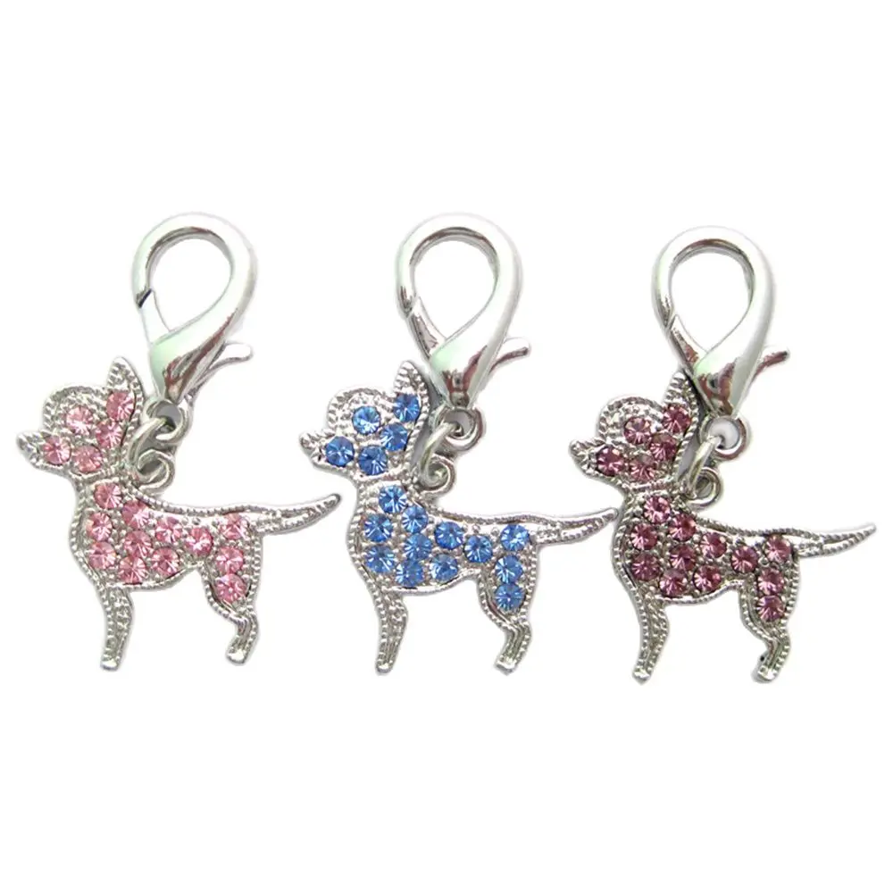 XKSRWE Dog Cat Collar charm Rhinestones Chihuahua Charm Pendant Pet Jewelry Accessories for Female Dogs Cats Puppies