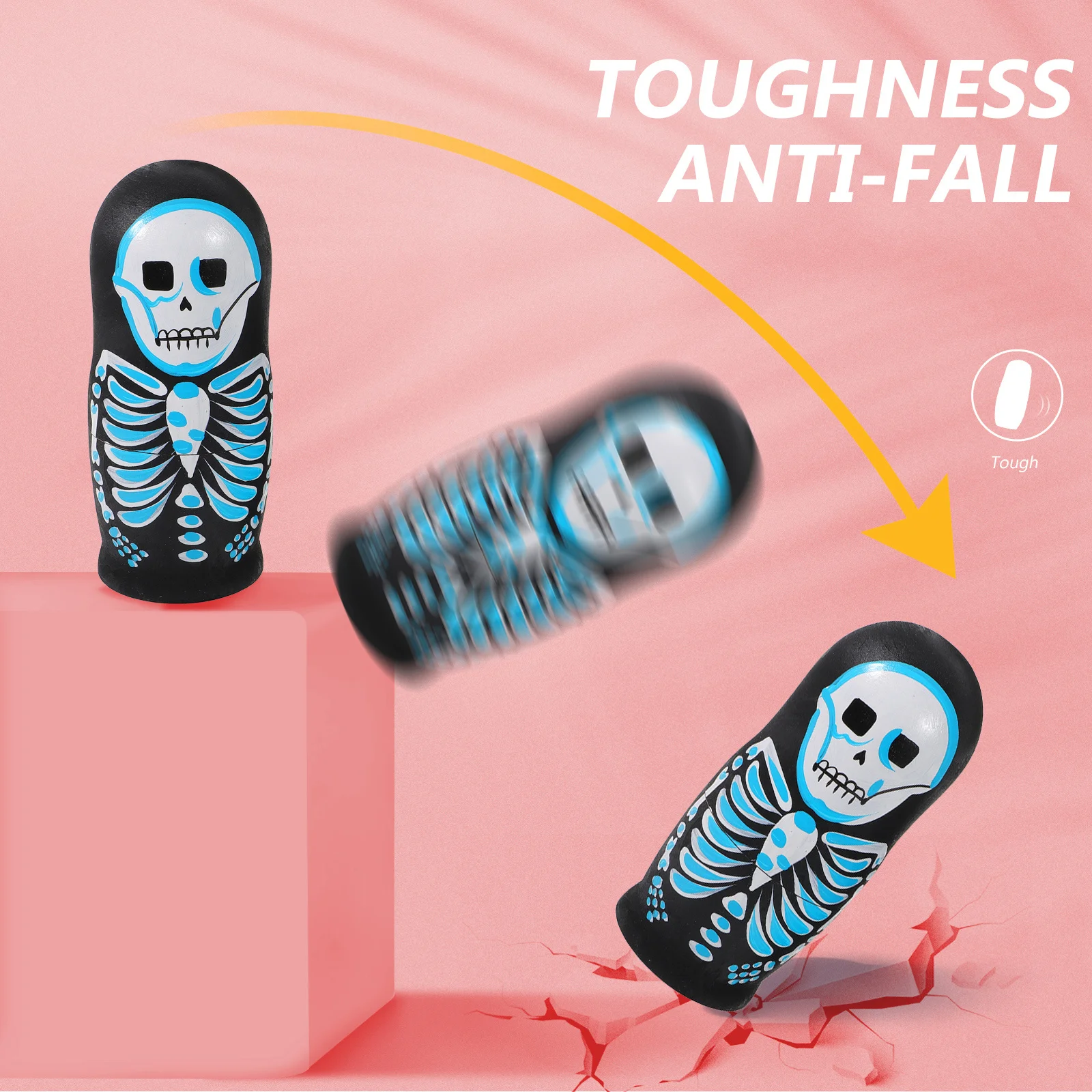 5 قطع من مجموعة جمجمة روسية، جمجمة التعشيش للأطفال والكبار، هدية تخزين مزخرفة لعيد الميلاد وعيد الحب