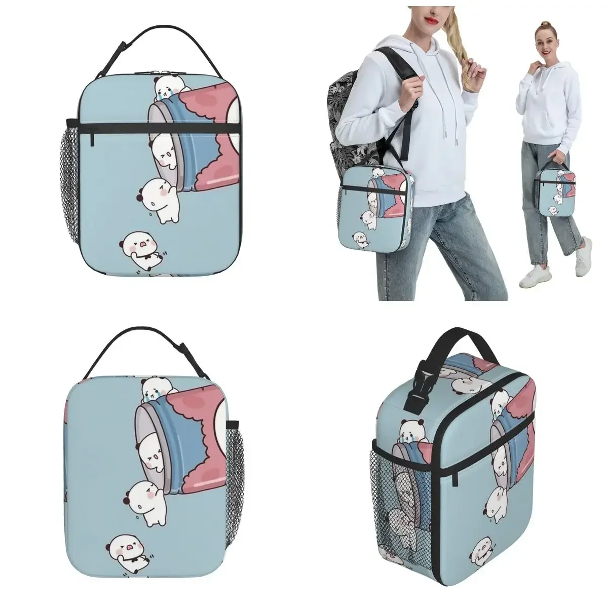 Lunch Boxes Bubu Dudu Panda  Bears Merch Food Box Ins Style Thermal Cooler Lunch Box For School