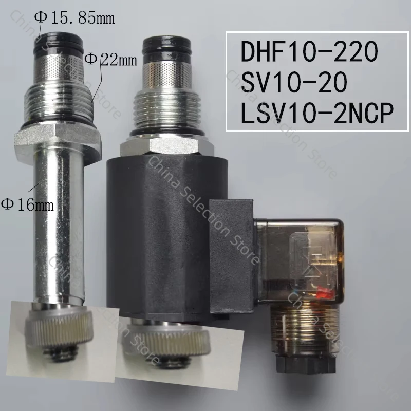 

Two-position Two Normally Closed DHF10-220 Solenoid Valve Threaded Cartridge Hydraulic Valve SV10-20 LSV10