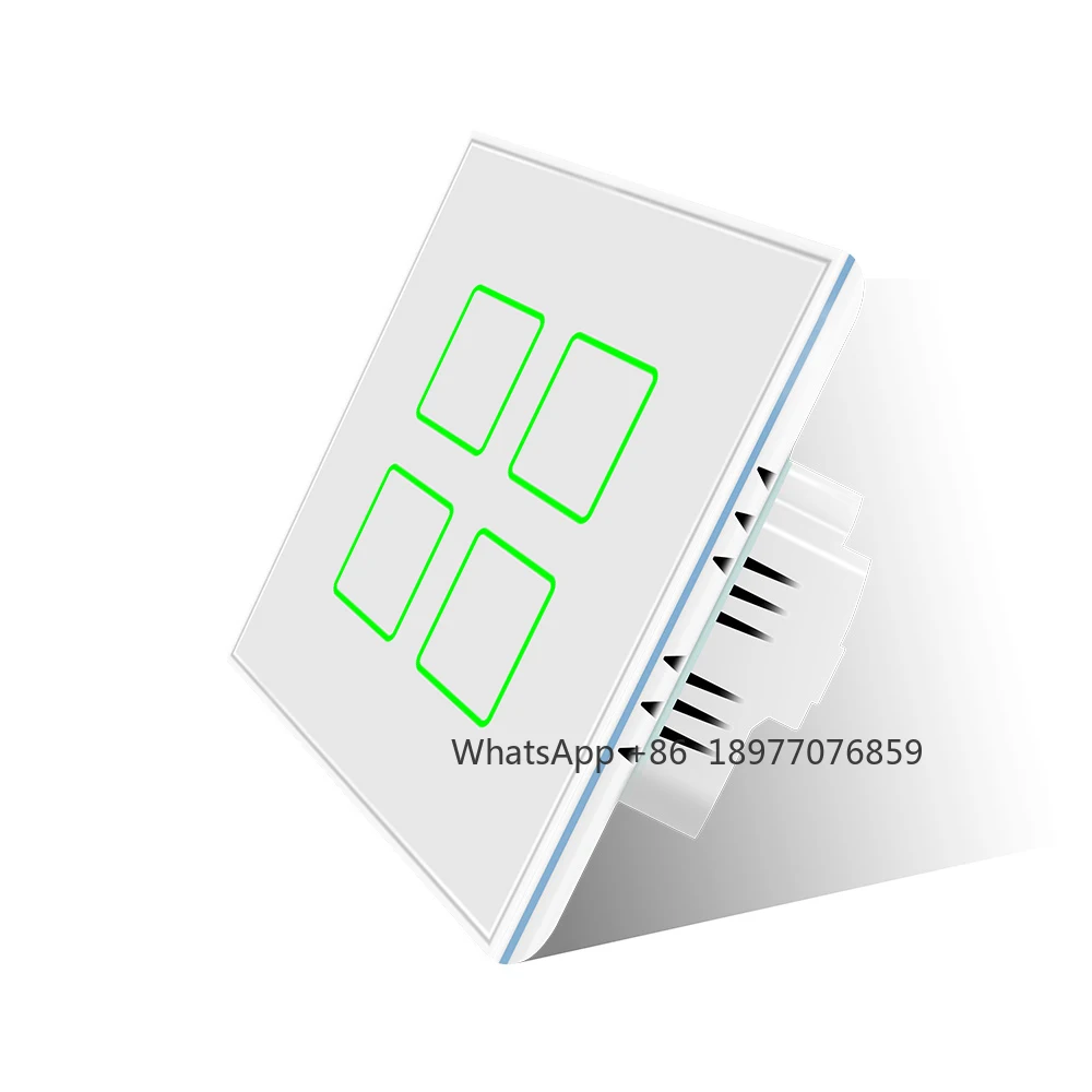 

Цена по производству Lanbon Zigbee Wi-Fi Mesh Умный настенный выключатель Домашняя автоматизация 4-бандовый выключатель света L8X Google Home Alexa