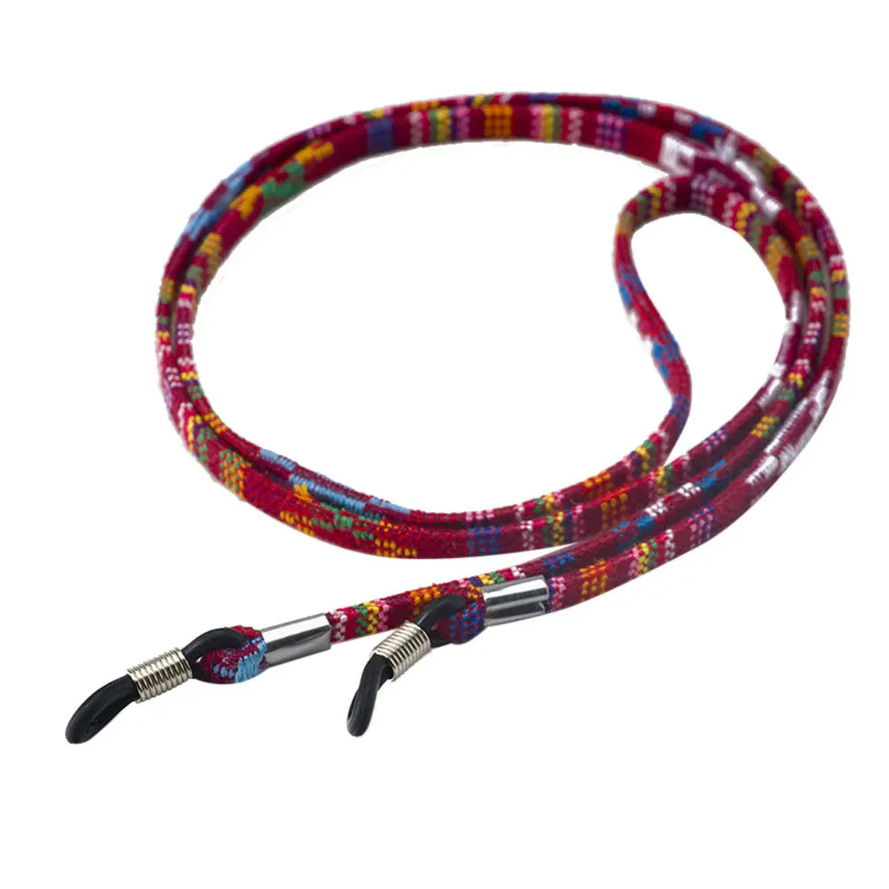 

Glass String Non-Slip Decorative Eyeglasses Holder Cotton String Wine Red Secure Stylish Eyeglasses Strap Lightweight Glasses
