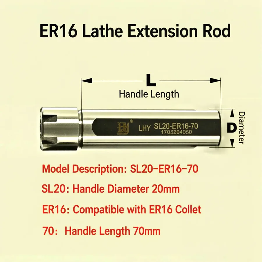 

CNC lathe internal cold 2026drill rod ER16 extension rod core walking machine multi axis tool holder extension rod